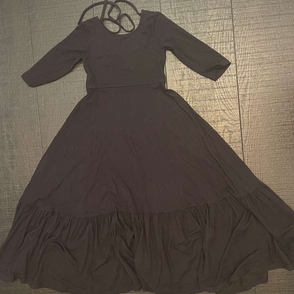 Charming Black Kids Casual Dress